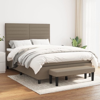 vidaXL 11461.3136673 Boxspring postel s matrací taupe textil