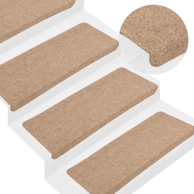 vidaXL Самозалепващи стелки за стълби, 15 бр, 65x24, 5x3, 5 см, сиви (3365898)