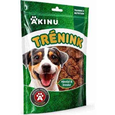 Akinu Trénink Hovězí & treska lupínky 120 g