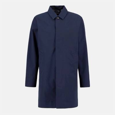 Barbour Men's Lorden Thigh Length Long Sleeve Button Mac - Navy NY75