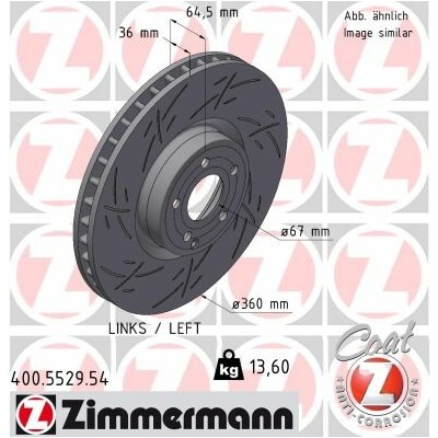 Brzdový kotúč ZIMMERMANN 400.5529.54 (400552954)