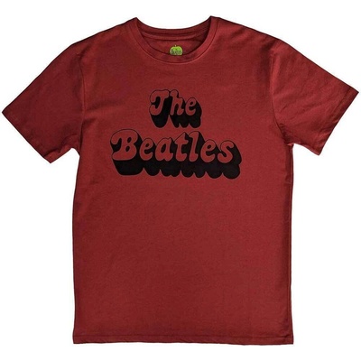 The Beatles Text Logo Shadow Red XL Риза (<![CDATA[BEATTEE572MR04]]>)