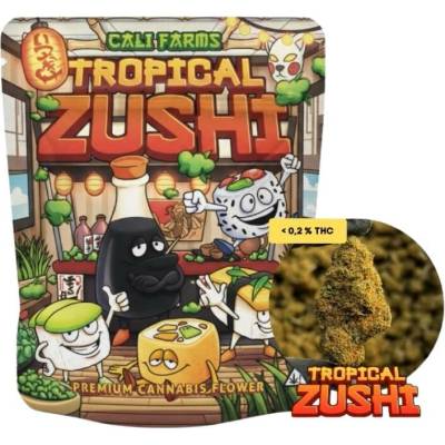 califarms THC-x květy Tropical Zushi THC-x 40% CBD 11,51% CBG 0,15% THC 0,06% 1 g – Zboží Dáma