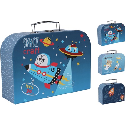 Sada dětských kufříků 3 ks Space craft – Modrá, H&L