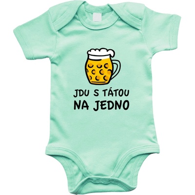 Hobbytriko Body dětské Jdu s tátou na jedno Mátová