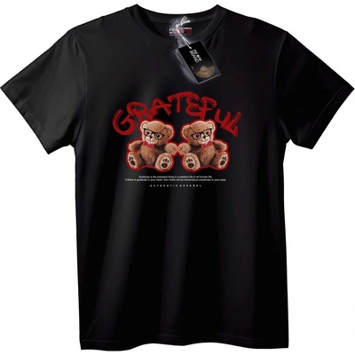 NOONEBRAND Тениска Благодарни Мечета - 4XL, Black