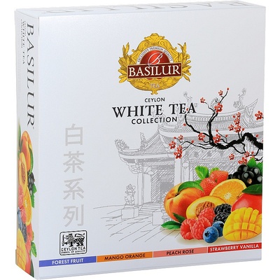 BASILUR White Tea Assorted přebal 40 gastro sáčků 40 x 1,5 g