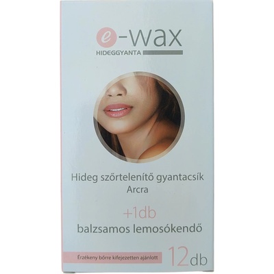 e-WAX Studený vosk na obličej 12 ks + 1x utěrka