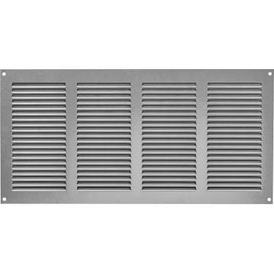 Ventishop KVMs 400x200 kovová hranatá větrací mřížka se síťkou, šedá