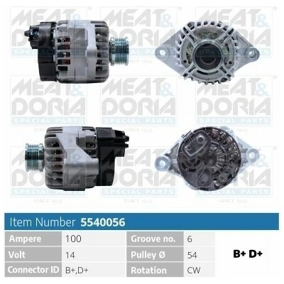 Alternátor MEAT & DORIA 5540056