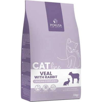 POKUSA CatLine - храна за подрастващи котета с телешко и заешко, 3 кг - Полша