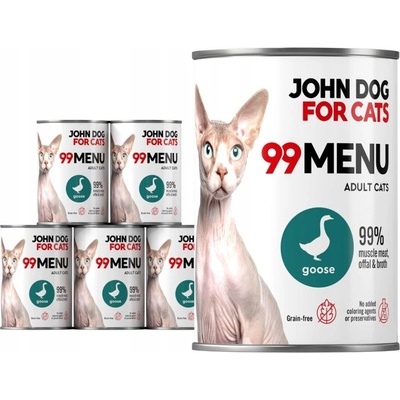John Dog for Cats 99 menu hus 6 x 400 g