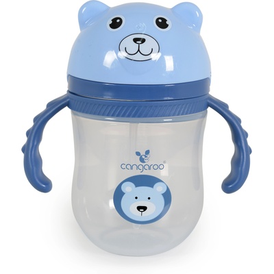 Cangaroo Чаша със сламка Cangaroo - Berry, 240 ml, синя (110043)