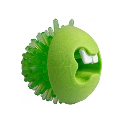 Rogz Fred Pink - Играчка за кучета с дупка за поставяне на лакомства - 6.4 см зелена