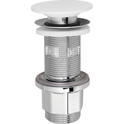 Silfra - Слив за мивка Ø 6, 7 см бял/лъскав хром (SH0637)