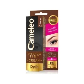 Delia Cosmetics Cameleo krémová profesionální barva na obočí 4.0 Brown 15 ml