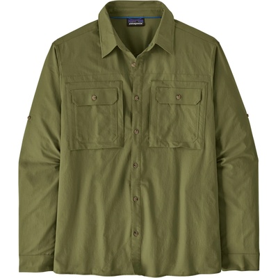 Patagonia Мъжка риза с копчета Patagonia L/S Self Guided Sun Shirt - Caper Green (033-2438-0413)