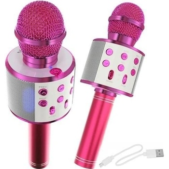 WSTER WS 858 Karaoke bluetooth mikrofon tmavě růžový