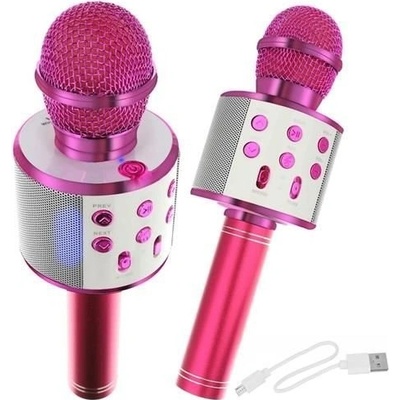 WSTER WS 858 Karaoke bluetooth mikrofon tmavě růžový – Zbozi.Blesk.cz