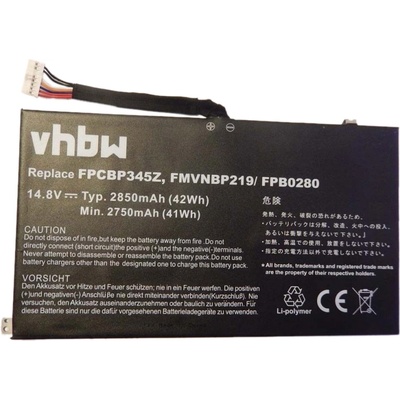 VHBW Батерия за Fujitsu Siemens Lifebook UH572, 2850 mAh (800110434)