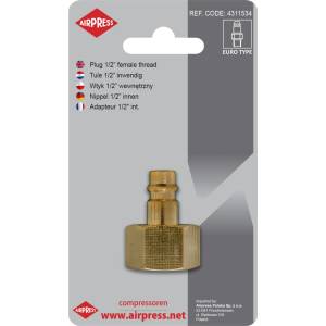 Airpress Нипел (конектор) 1/2" вътрешна резба euro 4311534 (4311534)