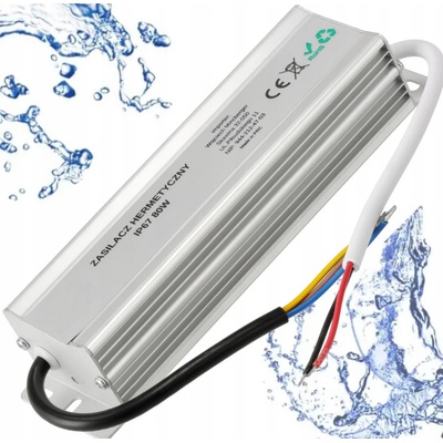 BERGE LED hermetický zdroj - 12V - 80W - 6,6A - IP67 PS-WP-12V-80W