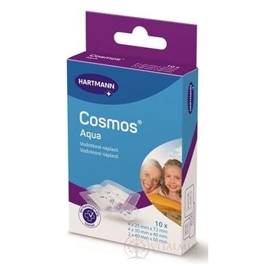 Cosmos Aqua vodotesná priehľadná náplasť 3 veľkosti 10 ks