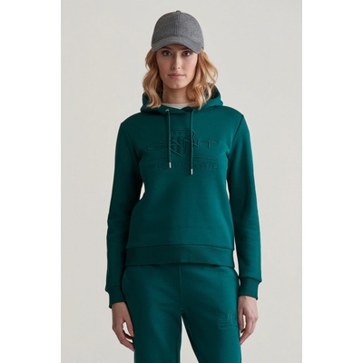 Gant Reg Tonal Shield Hoodie zelená