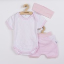 Dojčenské súpravy New Baby 3-dielna letná bavlnená súprava Perfect Summer svetlo ružová