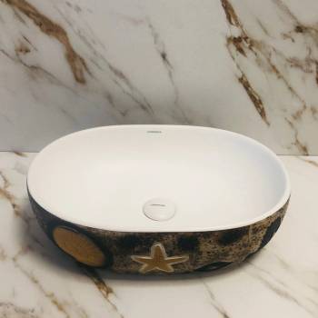 ДИЗАЙНЕРСКА МИВКА ЗА БАНЯ beach fossil 49 СМ