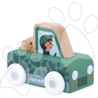 Janod Cross roads auto na tlačení Safari auto zelené J05942