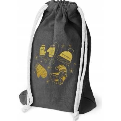 Allbag VIANOČNÝ VRECKO NA ŠPERKY 15x23cm SIVÉ VRECKO NA BALENIE DARČEKOV