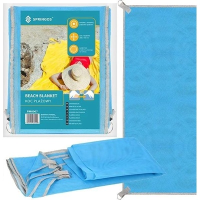 Springos plážový uterák 150 x 200 cm PM0007 modrá