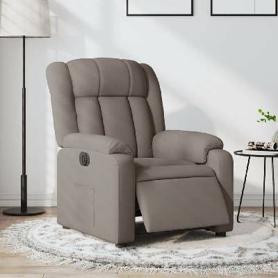 vidaXL 3205300 Elektrické polohovací taupe textil