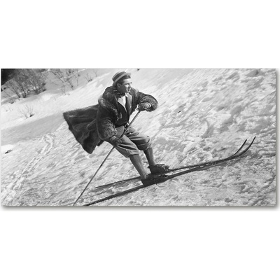 Foto obraz sklo tvrzené lyžiar 100x50 cm