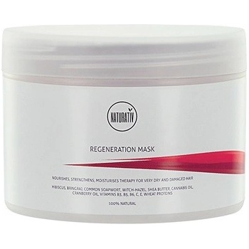 Naturativ Hair Care Regeneration maska pro posílení a lesk vlasů (Natural Ingredients) 250 ml