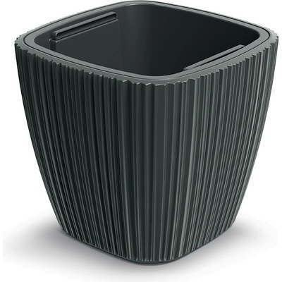 Prosperplast Plastový květináč OROS LITTLE tmavě šedý, 39 cm