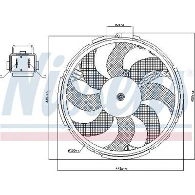 Ventilátor chladiče NISSENS 85036