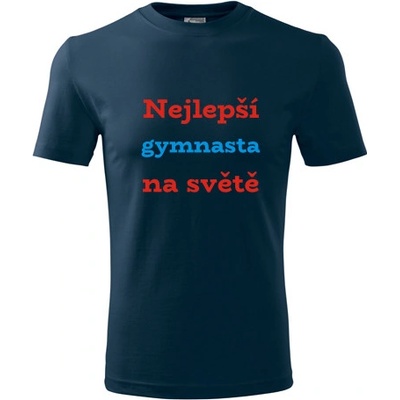 Tričko nejlepší gymnasta na světě dárek pro gymnastu tmavě modré