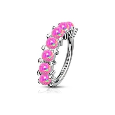Šperky4U piercing kruh s opály K01048-PK