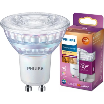 Philips LED žiarovka GU10 6,2W/80W 575lm 2200, 2700K stmievateľná