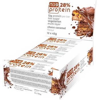 Image 1 of Nice Pro Nice Protein Bar | 28% Protein [12 x 45 грама] Шоколад и карамел