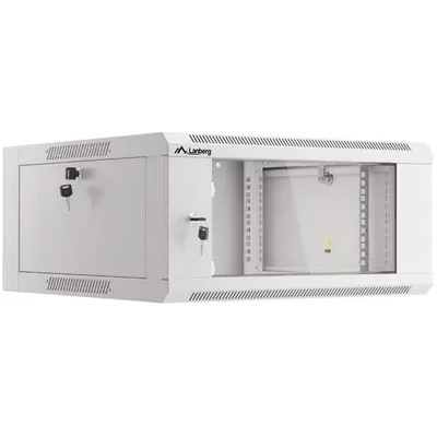 Lanberg Комуникационен шкаф, Lanberg rack cabinet 19" wall-mounted 4U 600 fast assembly (flat pack) grey (WFFA-5604-10S)