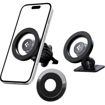Spigen mft13 magnetic magsafe dashboard & vent car mount silver (8809971231855)