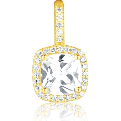 JVD Pozlátený strieborný prívesok so zirkónmi SVLP0881SH2GO00