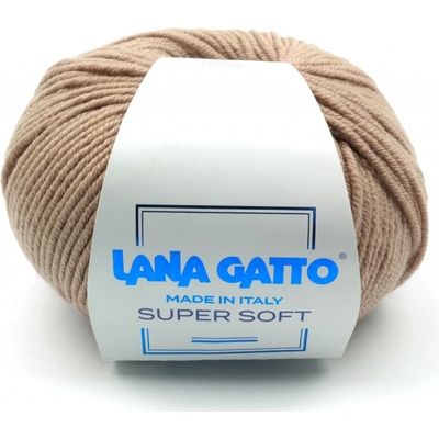 Lana Gatto pletací příze vlna merino SUPER SOFT tmavě béžová