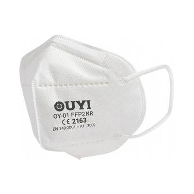 OUYI respirátor , FFP2, bílý, 5-vrstvý, univerzální, 5 ks
