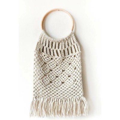 Macramé kabelka maxi Smetanově bílá