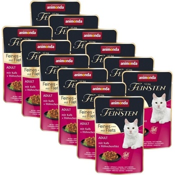 Animonda Vom Feinsten Cat Adult teľacie a kuracie filety 12 x 85 g