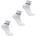 Everlast Мъжки чорапи Everlast Quarter Socks 3 Pack Mens - White